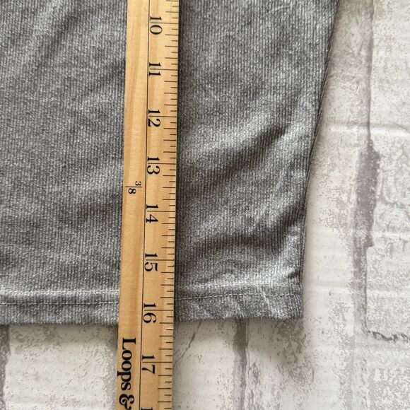 Y2K Style Raglan Long Sleeve Cropped Crew Neck Ribbed Black And Gray Shirt Top M - Picture 7 of 8